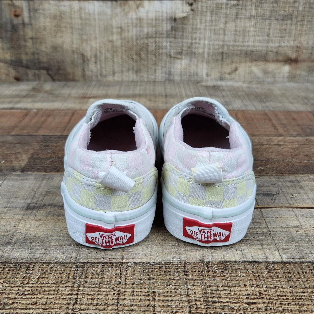 Vans Classic Slip On Checkered Toddler Sz 11 Colorful Casual Sneakers  School - Picture 5 of 9
